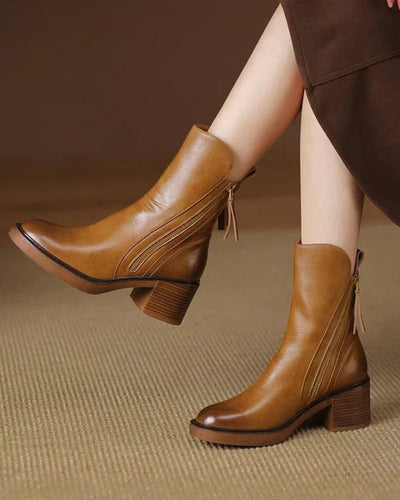 GARCIEL – Leather Ankle Boots