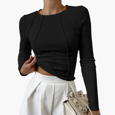 Saskia Sculpted Seam Long Sleeve Top