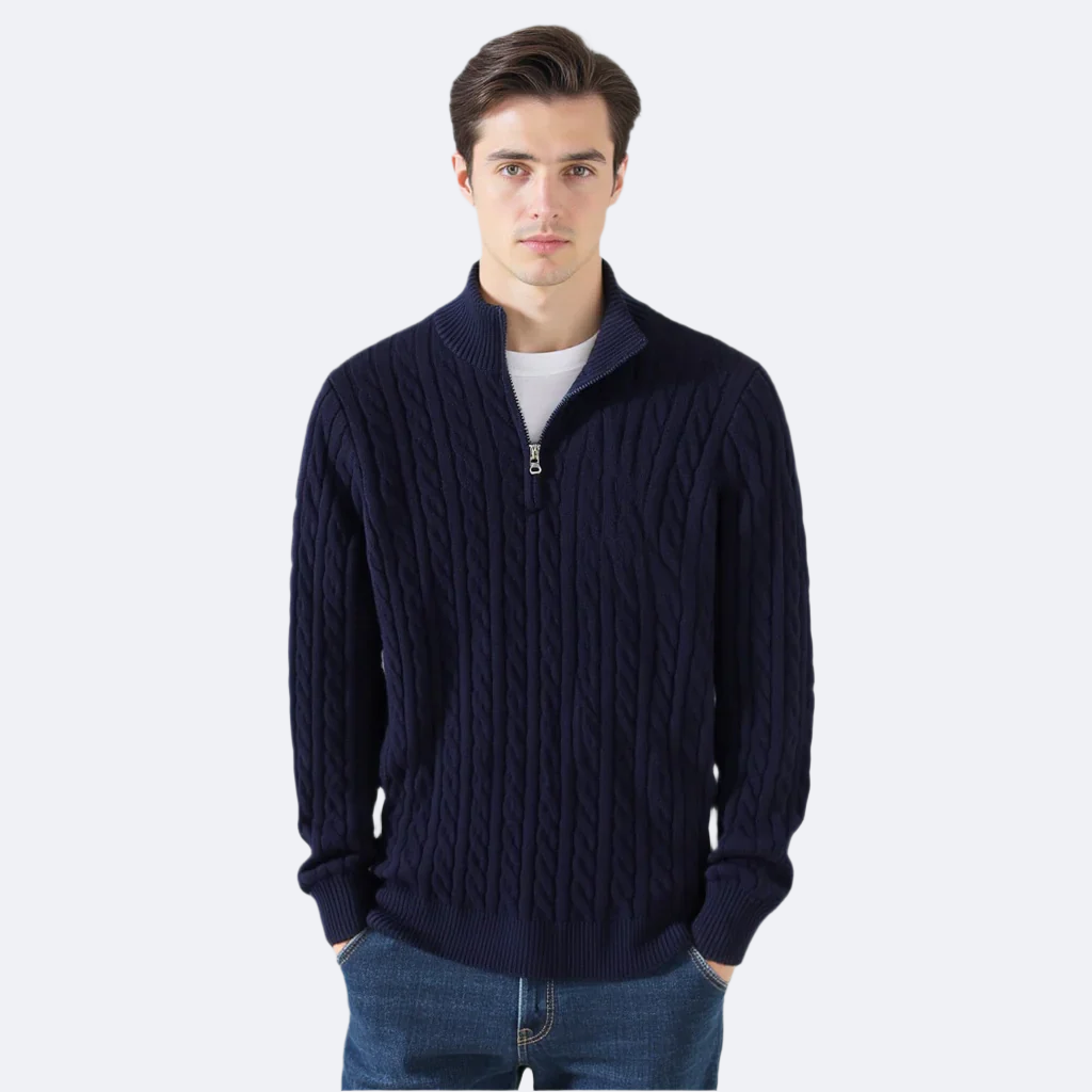 Steven Zipped Cable Sweater