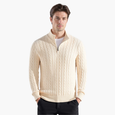 Steven Zipped Cable Sweater