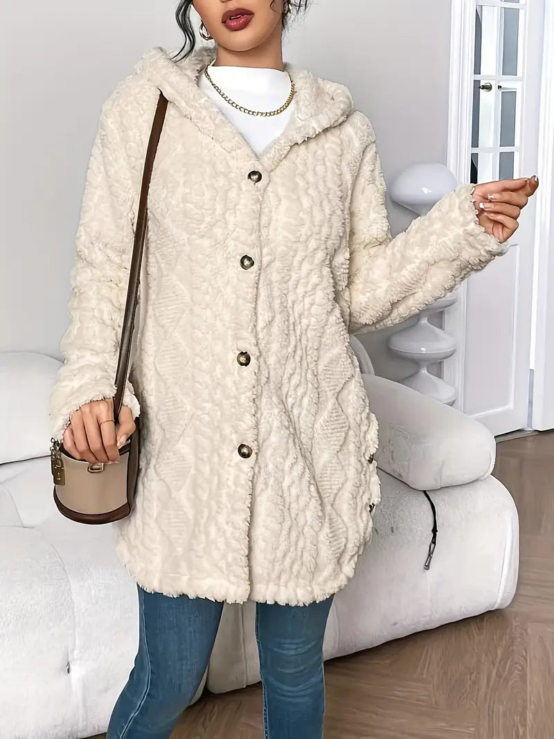 Maria Plush Hooded Cardigan