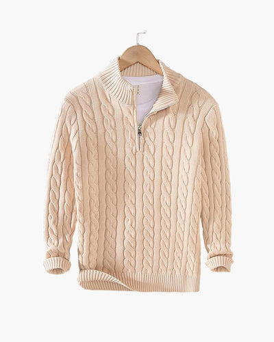 Steven Zipped Cable Sweater