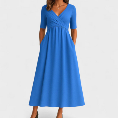 Isabella Crossed dress with short sleeves