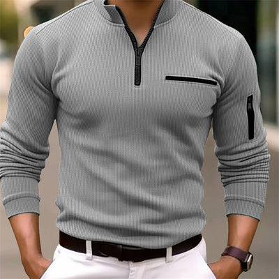 Gustavo Long Sleeve Shirt with Zip Closure