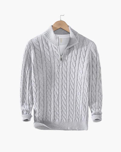 Steven Zipped Cable Sweater