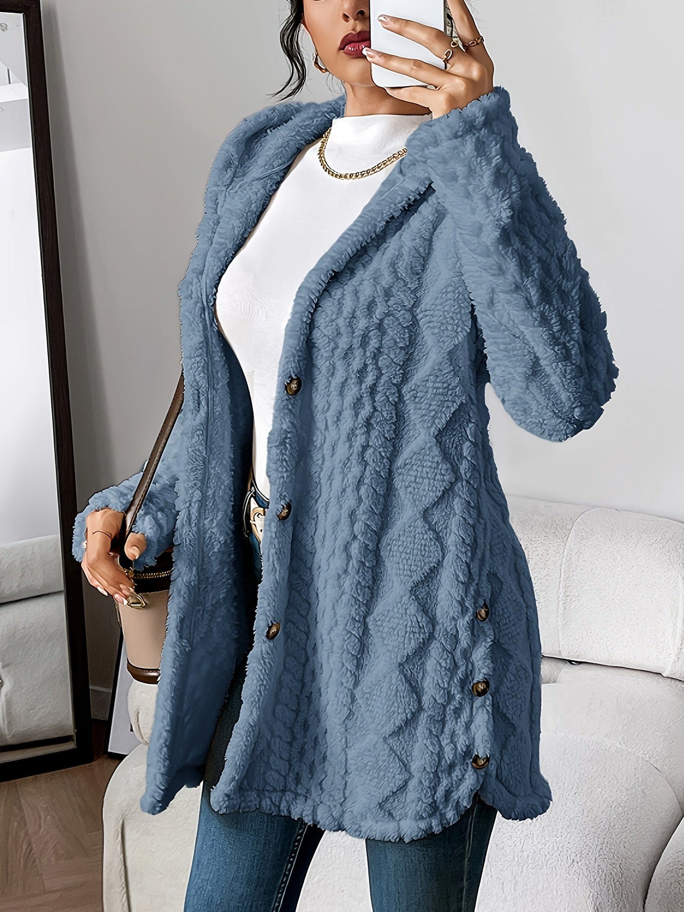 Maria Plush Hooded Cardigan