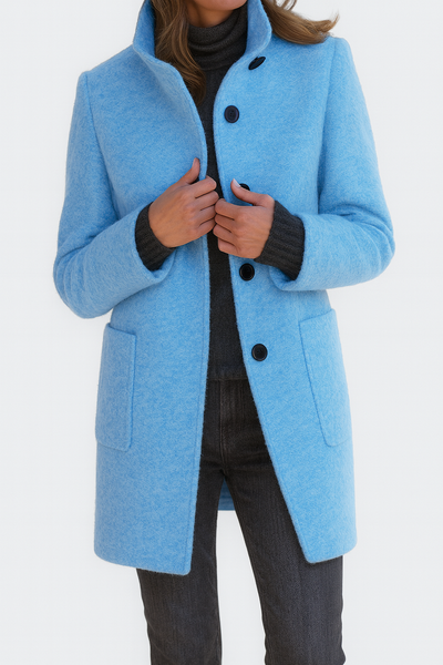 LIDIA High Collar Jacket Made from Wool Blend