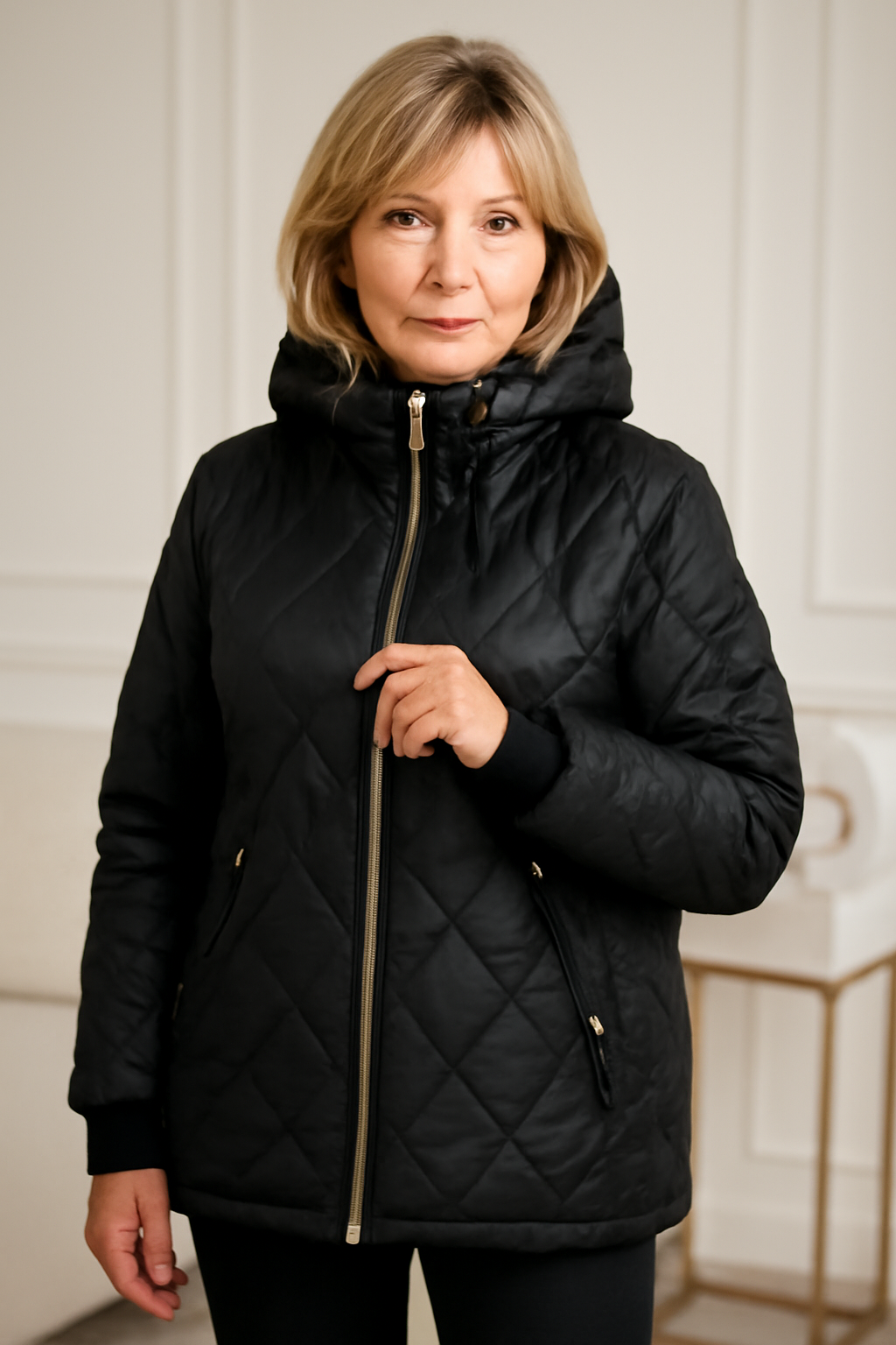 Elena – Padded Jacket with High Collar