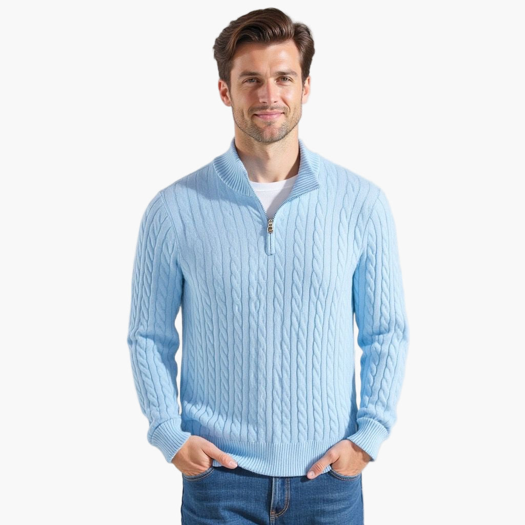 Steven Zipped Cable Sweater