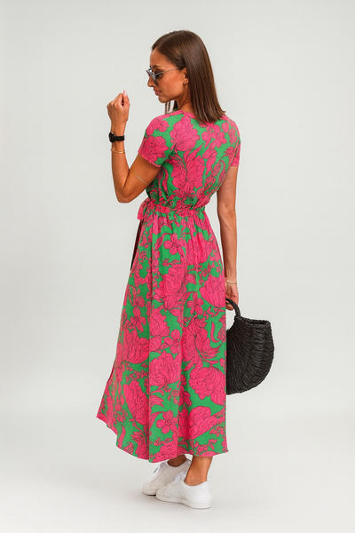 Alina Floral Wrap Midi Dress