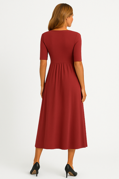 Isabella Crossed dress with short sleeves