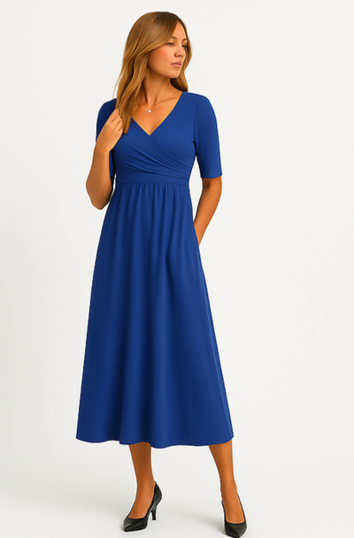 Isabella Crossed dress with short sleeves