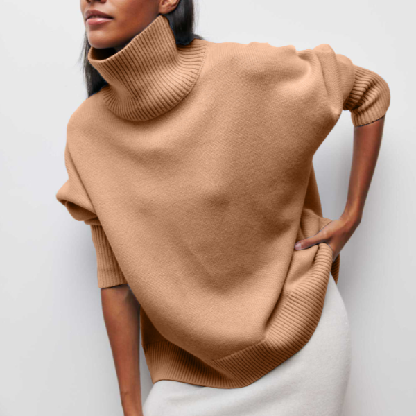 Leah Warm and Fashionable Turtleneck Sweater