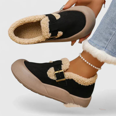 Evelaine | Cozy Buckle Slip-Ons