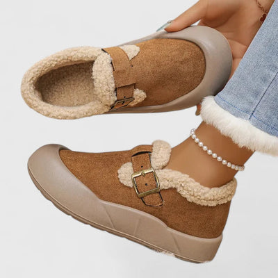 Evelaine | Cozy Buckle Slip-Ons