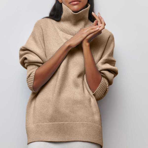 Leah Warm and Fashionable Turtleneck Sweater