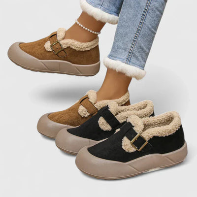 Evelaine | Cozy Buckle Slip-Ons