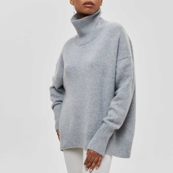 Leah Warm and Fashionable Turtleneck Sweater