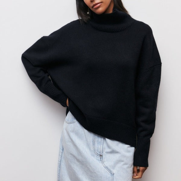 Leah Warm and Fashionable Turtleneck Sweater