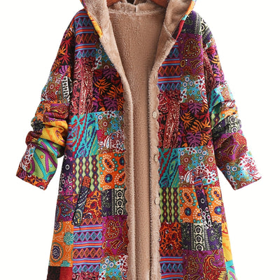 Maribel - Patchwork Coat Boho Hooded Winter Jacket