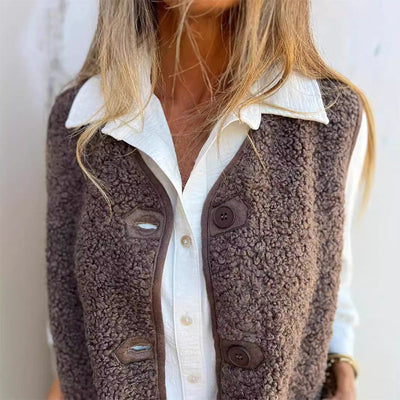 Lynora Button-Down Short Warm Vest
